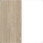 Credenza marrone/beige a 2 cassetti con ante – 1 persona