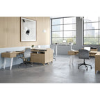 Credenza marrone/beige a 2 cassetti con ante – 1 persona