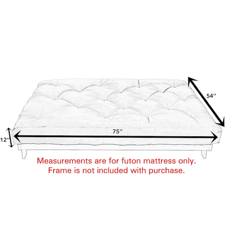 Materasso futon matrimoniale in granito grigio, 1 persona