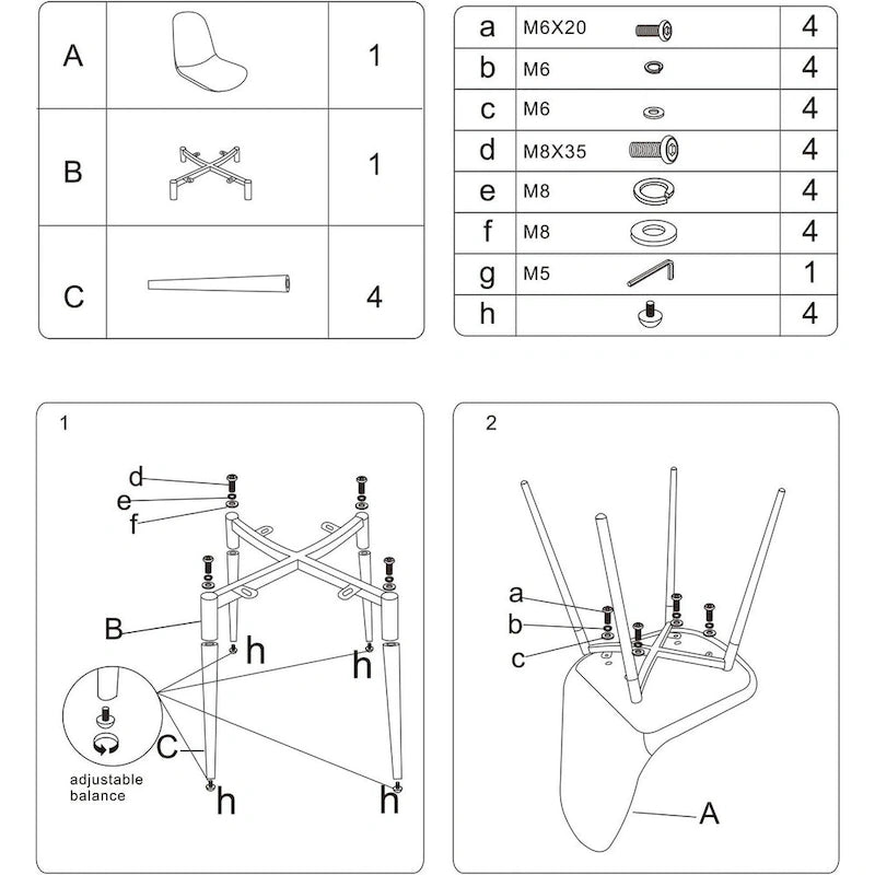Sedia Laterale con Seduta Ammortizzata in PU Lavabile e Gambe in Metallo, Set da 4, Marrone