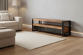 Mobile TV marrone in legno massello con 2 cassetti