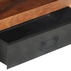 Mobile TV marrone in legno massello con 2 cassetti