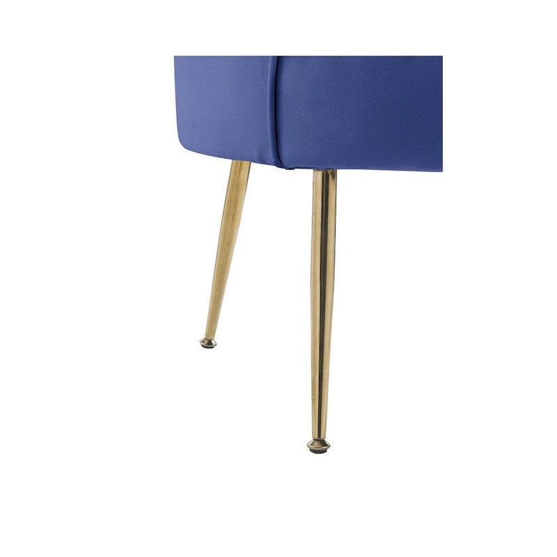 Poltrona a botte in velluto con schienale smerlato – Rosa / Grigio / Verde / Viola / Blu – Gambe dorate – 1 posto