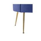 Poltrona a botte in velluto con schienale smerlato – Rosa / Grigio / Verde / Viola / Blu – Gambe dorate – 1 posto