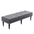 Panca d'accento in tessuto grigio scuro/beige con ruote, 1 posto