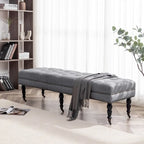 Panca d'accento in tessuto grigio scuro/beige con ruote, 1 posto