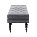 Panca d'accento in tessuto grigio scuro/beige con ruote, 1 posto
