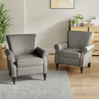 Poltrona accent in similpelle nera/marrone/grigia – Set da 2