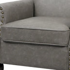 Poltrona accent in similpelle nera/marrone/grigia – Set da 2