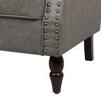 Poltrona accent in similpelle nera/marrone/grigia – Set da 2