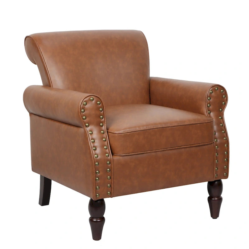 Poltrona accent in similpelle nera/marrone/grigia – Set da 2