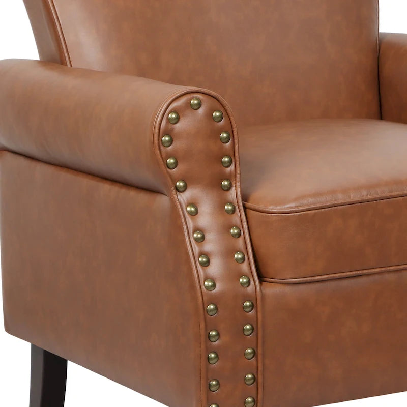 Poltrona accent in similpelle nera/marrone/grigia – Set da 2