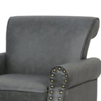 Poltrona accent in similpelle nera/marrone/grigia – Set da 2