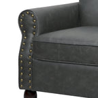 Poltrona accent in similpelle nera/marrone/grigia – Set da 2