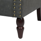 Poltrona accent in similpelle nera/marrone/grigia – Set da 2