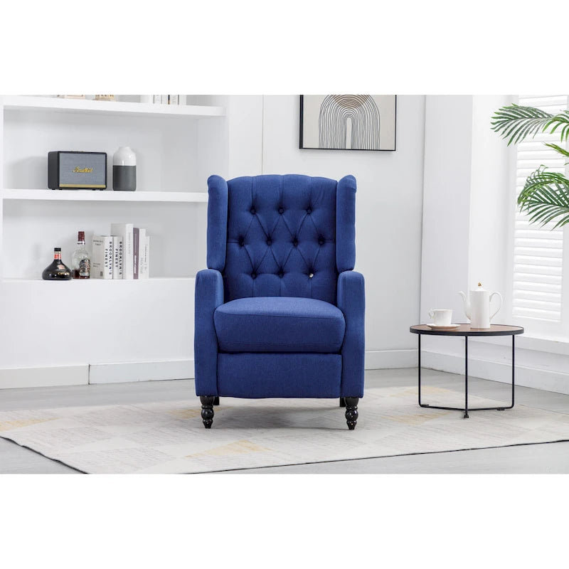 Poltrona d'accento imbottita – Nera / Blu scuro / Beige / Cammello, Stile Mid-Century, 1 posto