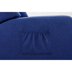 Poltrona d'accento imbottita – Nera / Blu scuro / Beige / Cammello, Stile Mid-Century, 1 posto