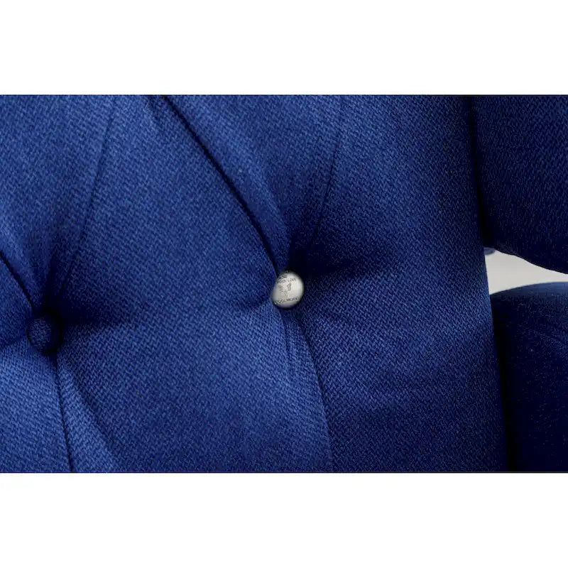 Poltrona d'accento imbottita – Nera / Blu scuro / Beige / Cammello, Stile Mid-Century, 1 posto