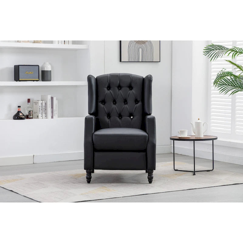 Poltrona d'accento imbottita – Nera / Blu scuro / Beige / Cammello, Stile Mid-Century, 1 posto