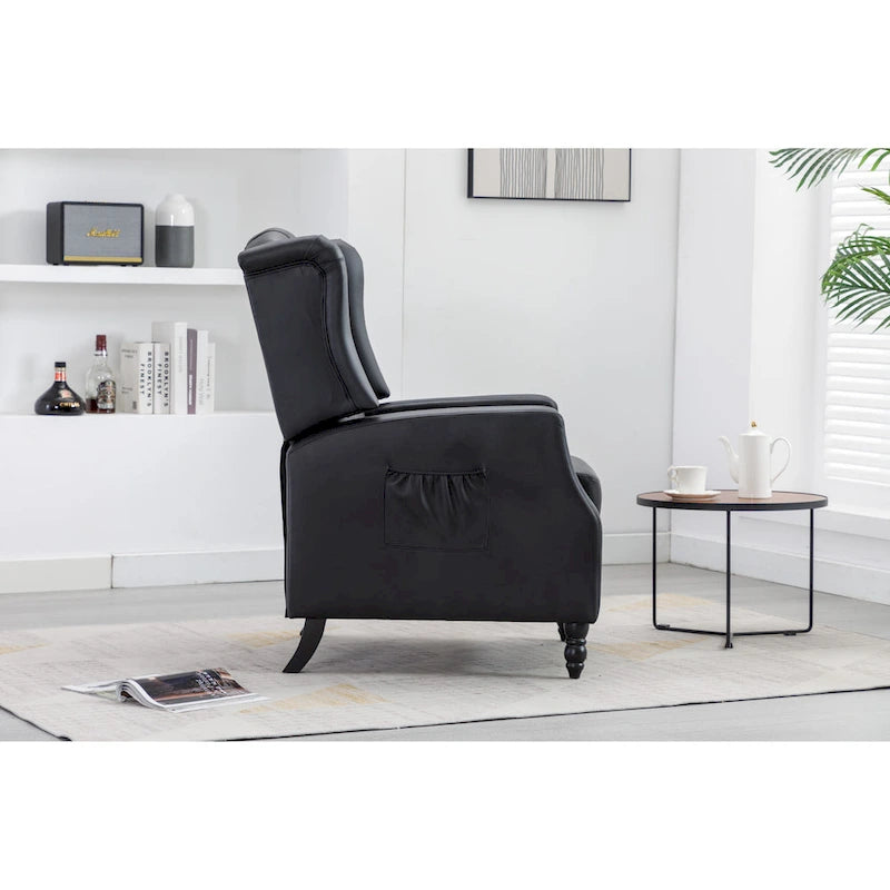 Poltrona d'accento imbottita – Nera / Blu scuro / Beige / Cammello, Stile Mid-Century, 1 posto