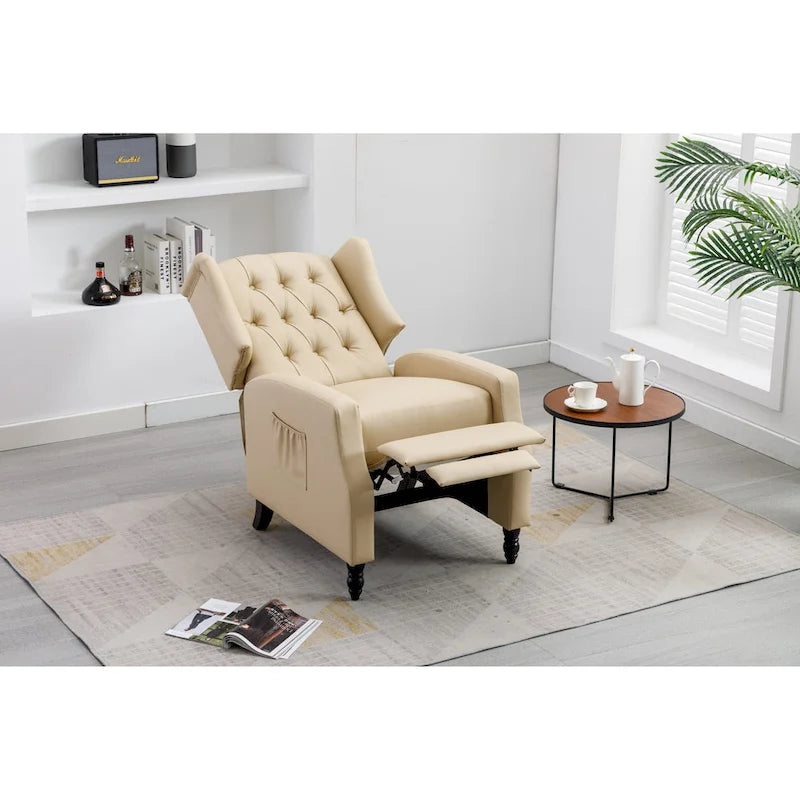 Poltrona d'accento imbottita – Nera / Blu scuro / Beige / Cammello, Stile Mid-Century, 1 posto