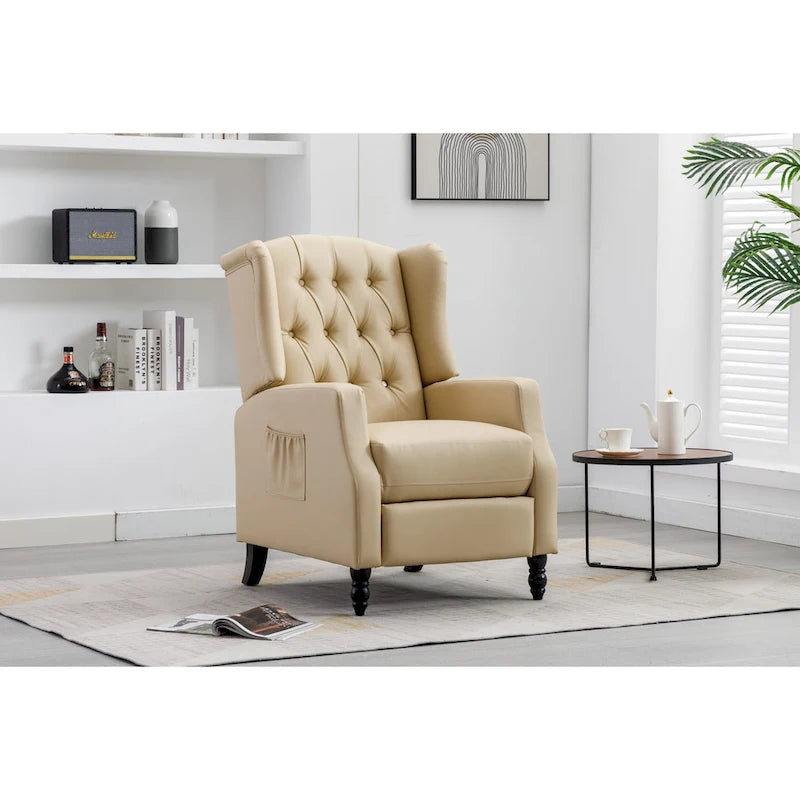 Poltrona d'accento imbottita – Nera / Blu scuro / Beige / Cammello, Stile Mid-Century, 1 posto