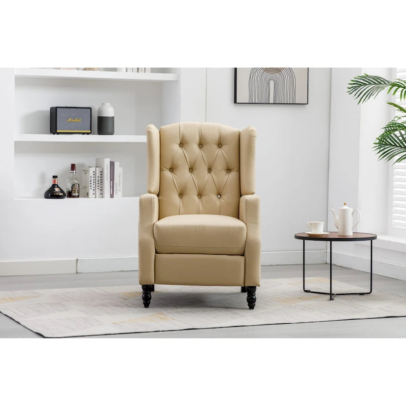 Poltrona d'accento imbottita – Nera / Blu scuro / Beige / Cammello, Stile Mid-Century, 1 posto