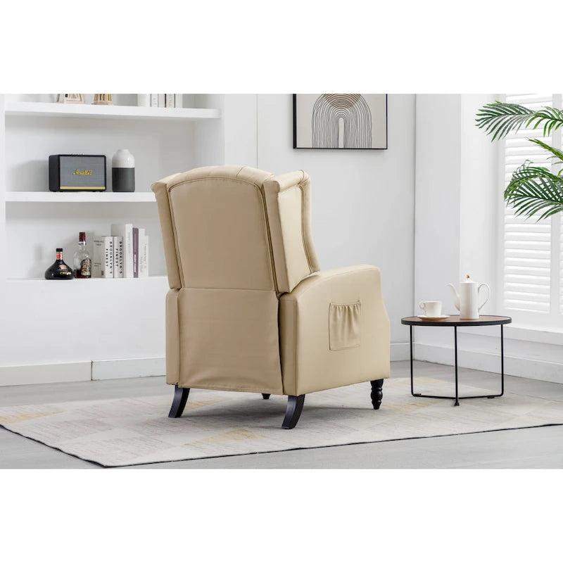 Poltrona d'accento imbottita – Nera / Blu scuro / Beige / Cammello, Stile Mid-Century, 1 posto