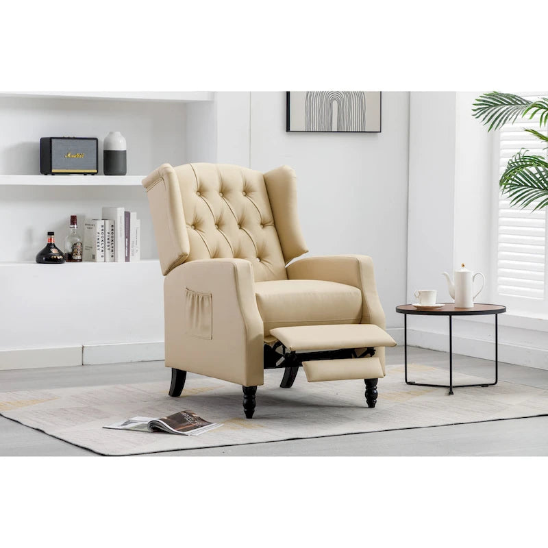Poltrona d'accento imbottita – Nera / Blu scuro / Beige / Cammello, Stile Mid-Century, 1 posto