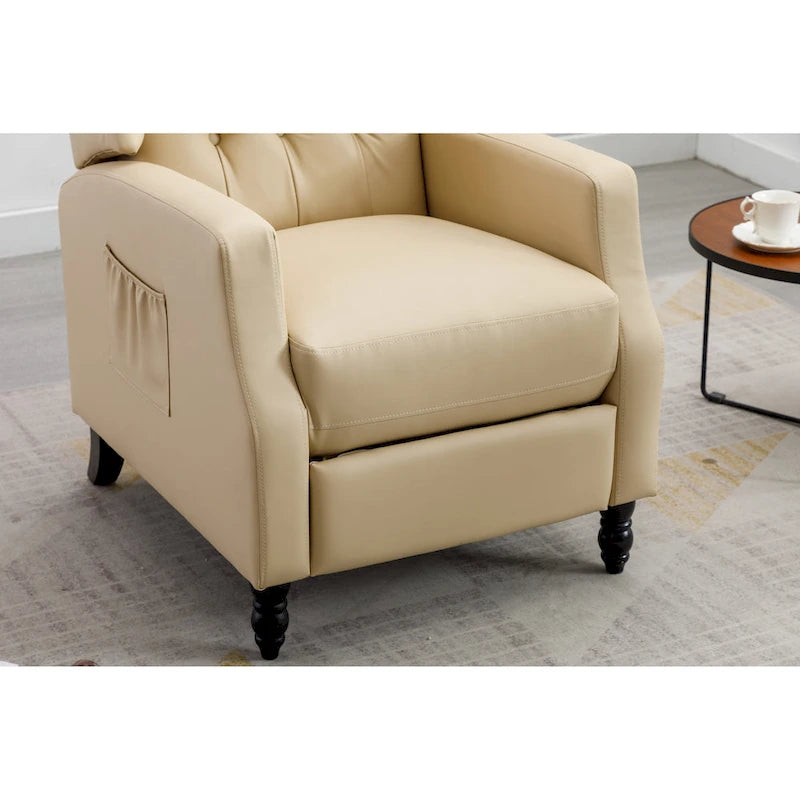 Poltrona d'accento imbottita – Nera / Blu scuro / Beige / Cammello, Stile Mid-Century, 1 posto