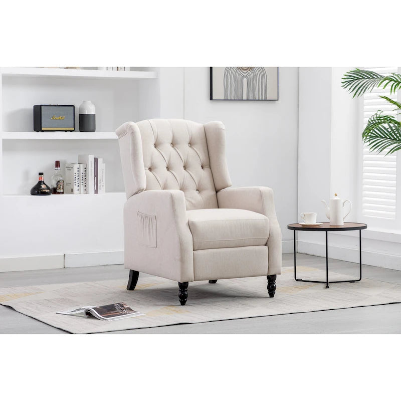 Poltrona d'accento imbottita – Nera / Blu scuro / Beige / Cammello, Stile Mid-Century, 1 posto