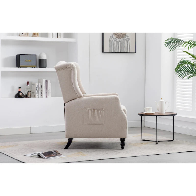 Poltrona d'accento imbottita – Nera / Blu scuro / Beige / Cammello, Stile Mid-Century, 1 posto