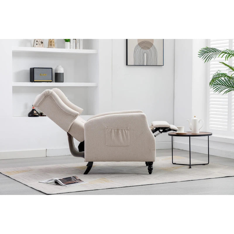 Poltrona d'accento imbottita – Nera / Blu scuro / Beige / Cammello, Stile Mid-Century, 1 posto