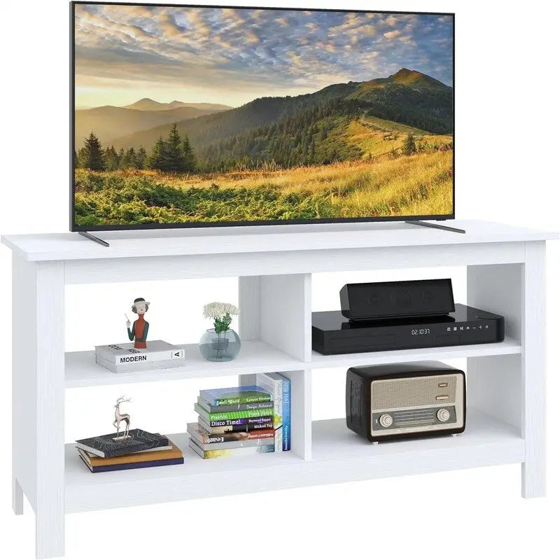 4 Cubby Television Stands - 13.8D x 43.3W x 22.8H