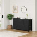 Comodino con 10 cassetti e supporto TV – Grigio scuro / Rosa / Nero / Marrone / Salice nero