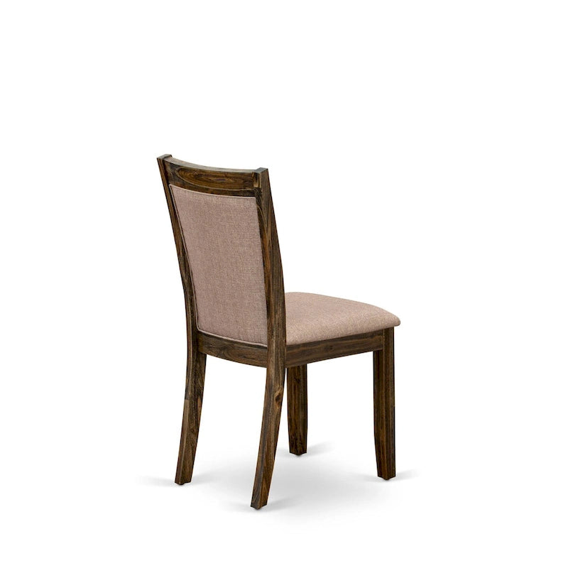 Set da pranzo rettangolare – Piano in cemento, color Jacobean invecchiato, sedie color cachi scuro, 5/6/7/9 pezzi