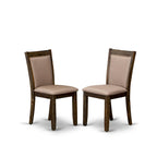 Set da pranzo rettangolare – Piano in cemento, color Jacobean invecchiato, sedie color cachi scuro, 5/6/7/9 pezzi
