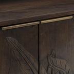 Credenza 4 ante White Wash, Legno massello di mango