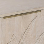 Credenza 4 ante White Wash, Legno massello di mango