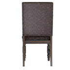 Sedia da pranzo imbottita con borchie, Beige/Marrone/Grigio scuro/Grigio, Set da 2