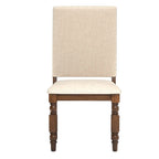Sedia da pranzo imbottita con borchie, Beige/Marrone/Grigio scuro/Grigio, Set da 2