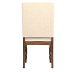 Sedia da pranzo imbottita con borchie, Beige/Marrone/Grigio scuro/Grigio, Set da 2