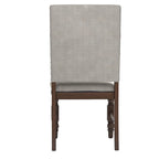Sedia da pranzo imbottita con borchie, Beige/Marrone/Grigio scuro/Grigio, Set da 2