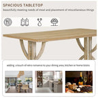 Set da pranzo rettangolare retrò – Noce/Grigio, 6 persone (tavolo + 4 sedie + panca)