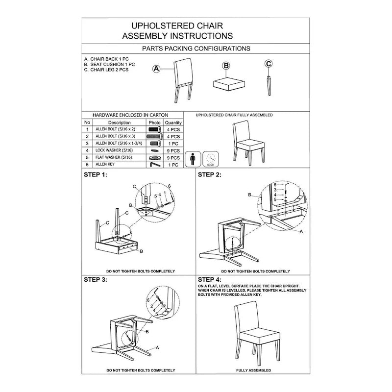Sedia da pranzo Parson grigio chiaro, set da 2