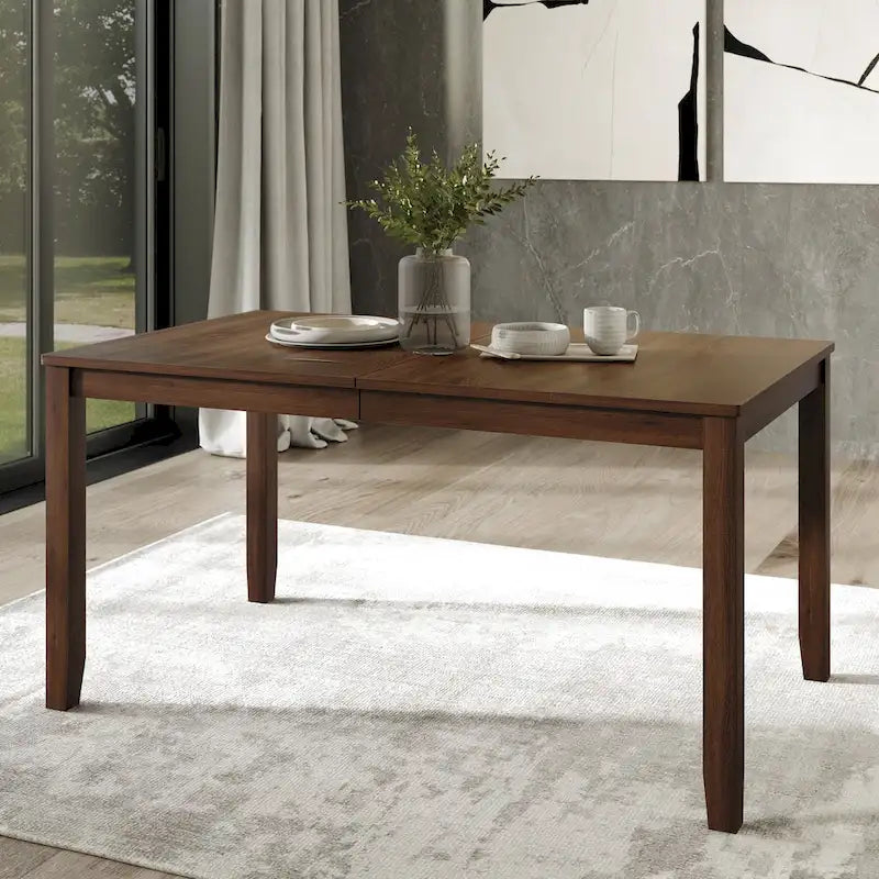 Set da pranzo 5 pezzi, bianco / grigio / marrone / nero, 4 posti a sedere