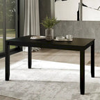 Set da pranzo 5 pezzi, bianco / grigio / marrone / nero, 4 posti a sedere