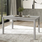Set da pranzo 5 pezzi, bianco / grigio / marrone / nero, 4 posti a sedere