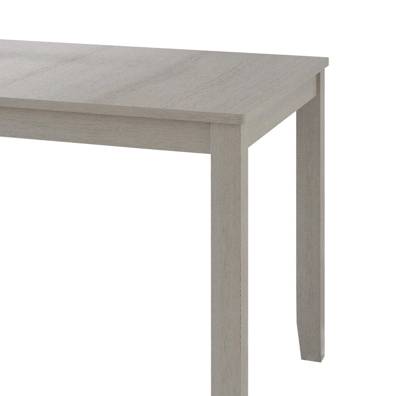 Set da pranzo 5 pezzi, bianco / grigio / marrone / nero, 4 posti a sedere