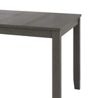 Set da pranzo 5 pezzi, bianco / grigio / marrone / nero, 4 posti a sedere
